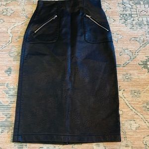 Zara Faux Leather Skirt